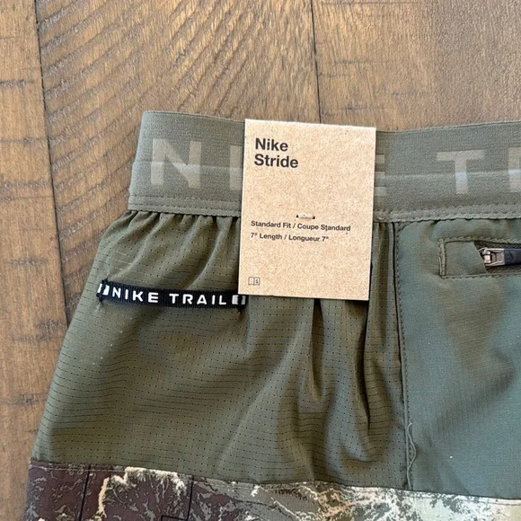 Nike Green and Brown Athletic Shorts Camouflage Design - Picture 3 of 6